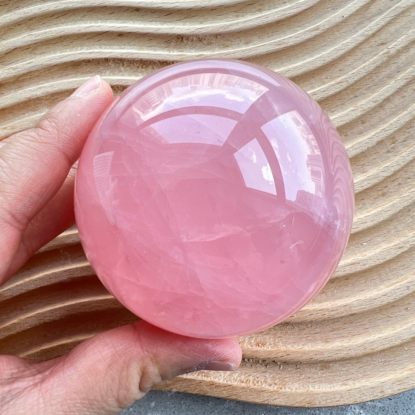 69.8mm Rose Quartz Sphere 粉紅水晶球