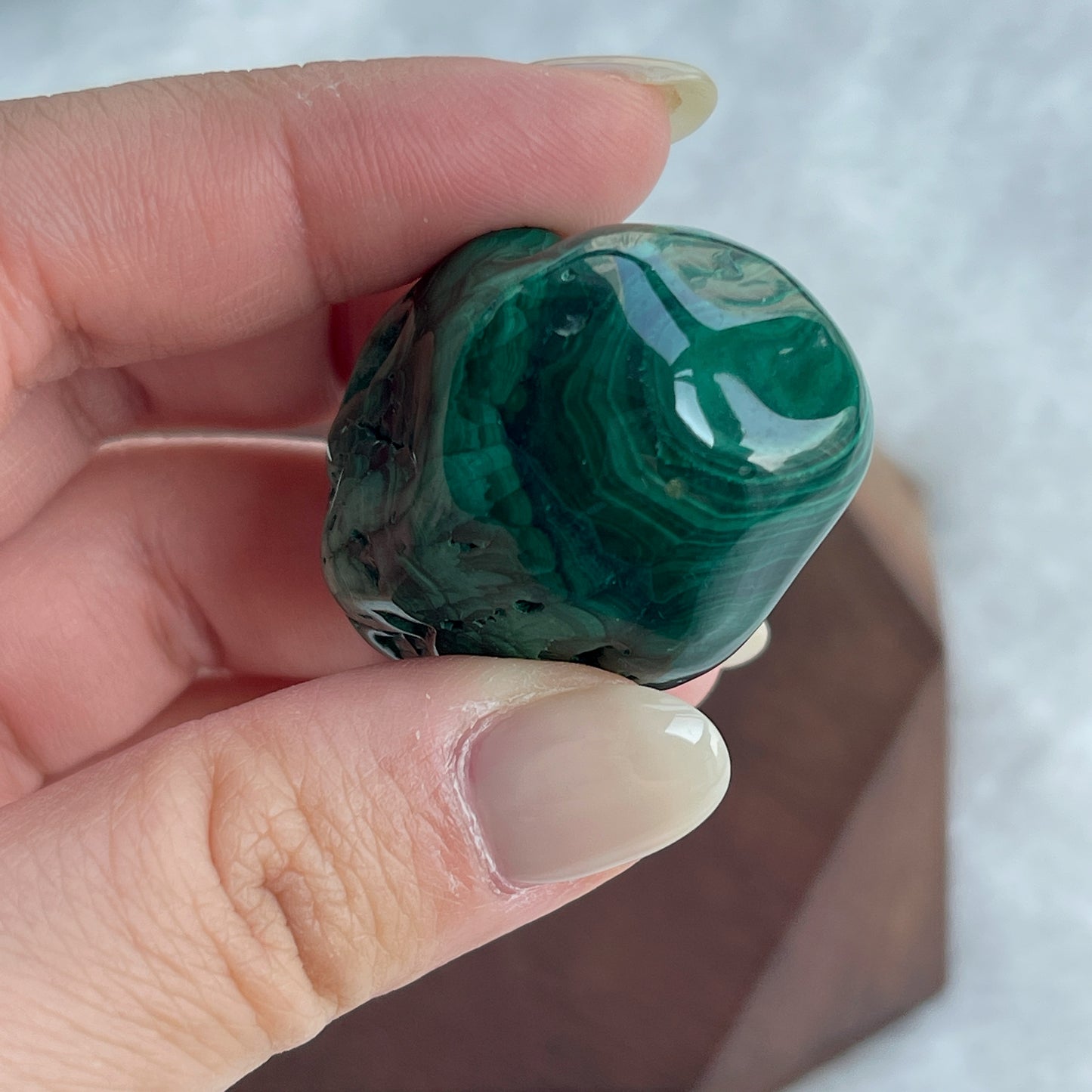 孔雀石 tumbled stone