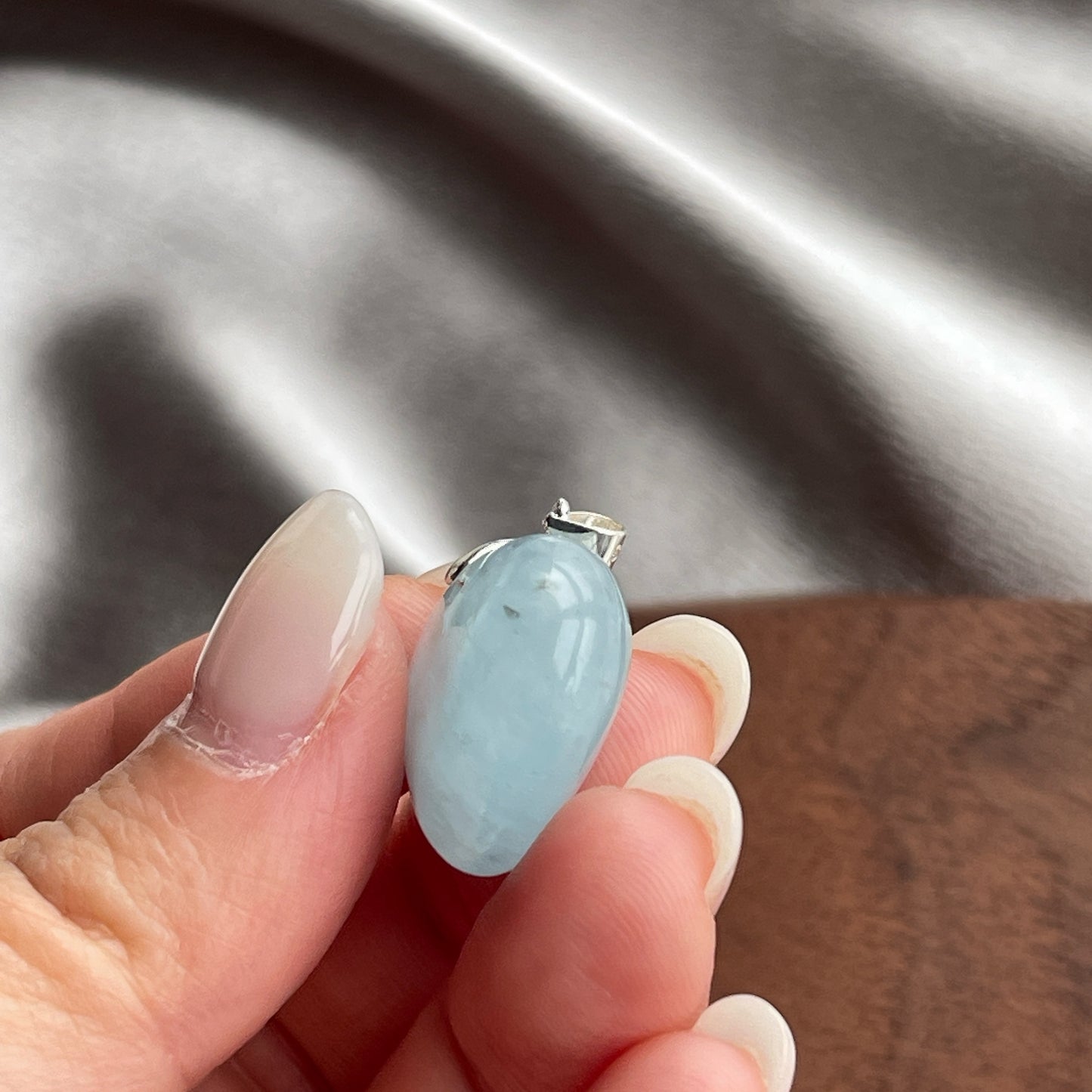 海藍寶s925銀吊墜 - 1