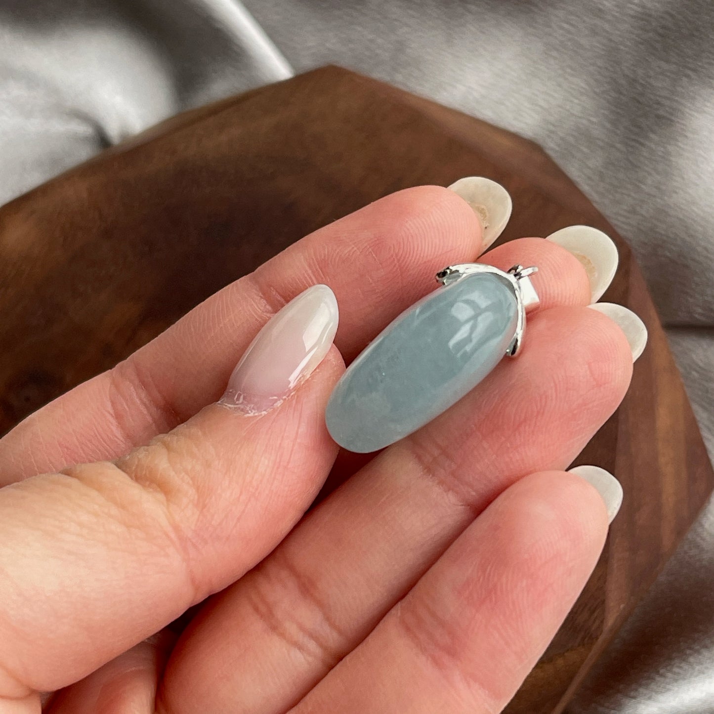 海藍寶s925銀吊墜 - 8