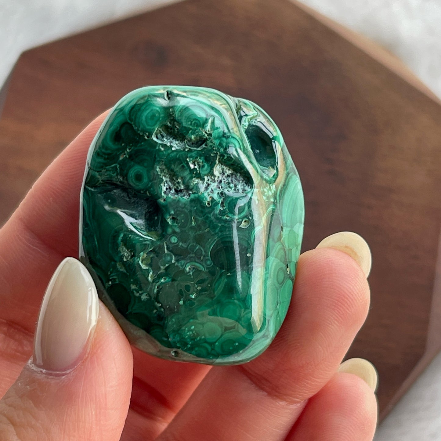 孔雀石 tumbled stone