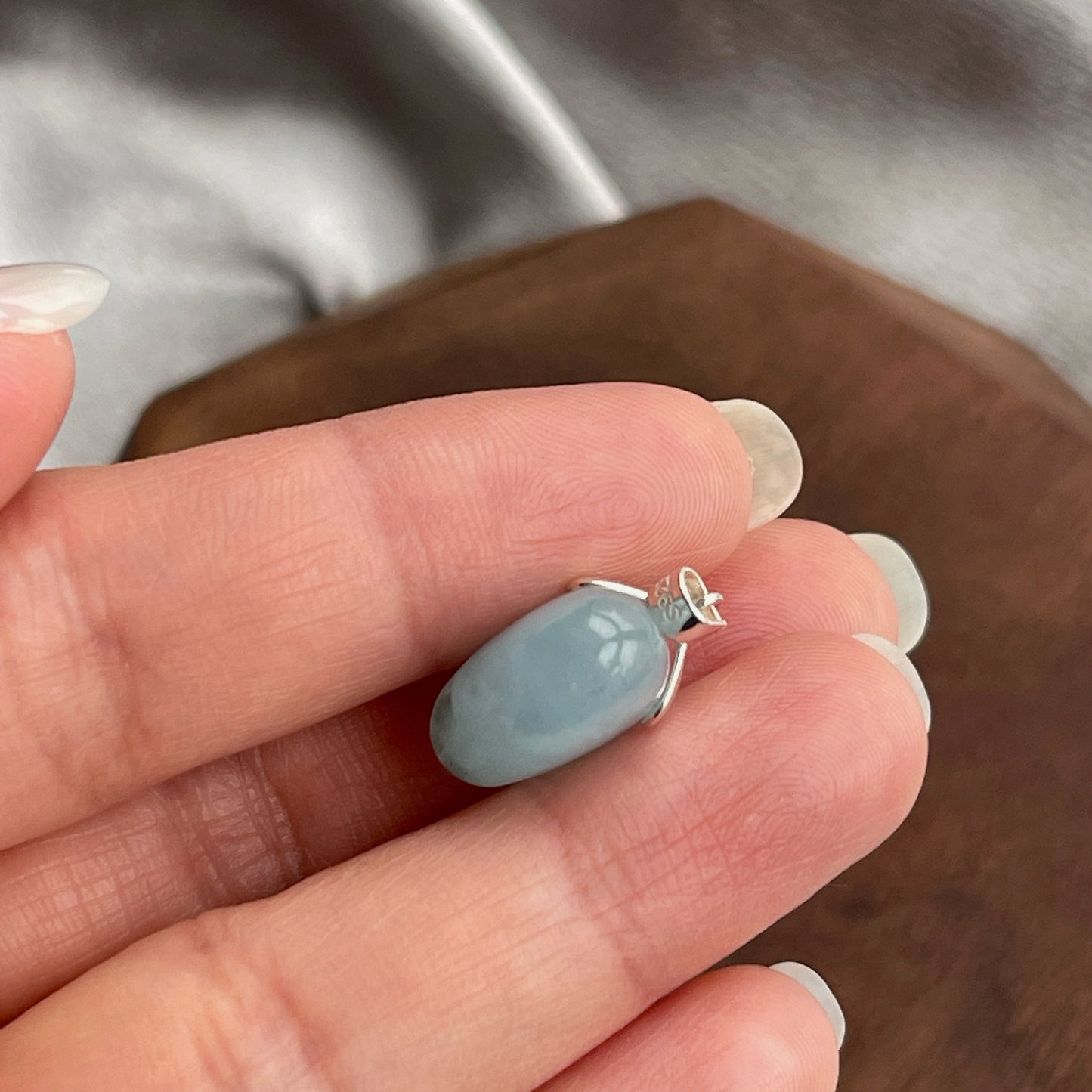 海藍寶s925銀吊墜 - 10