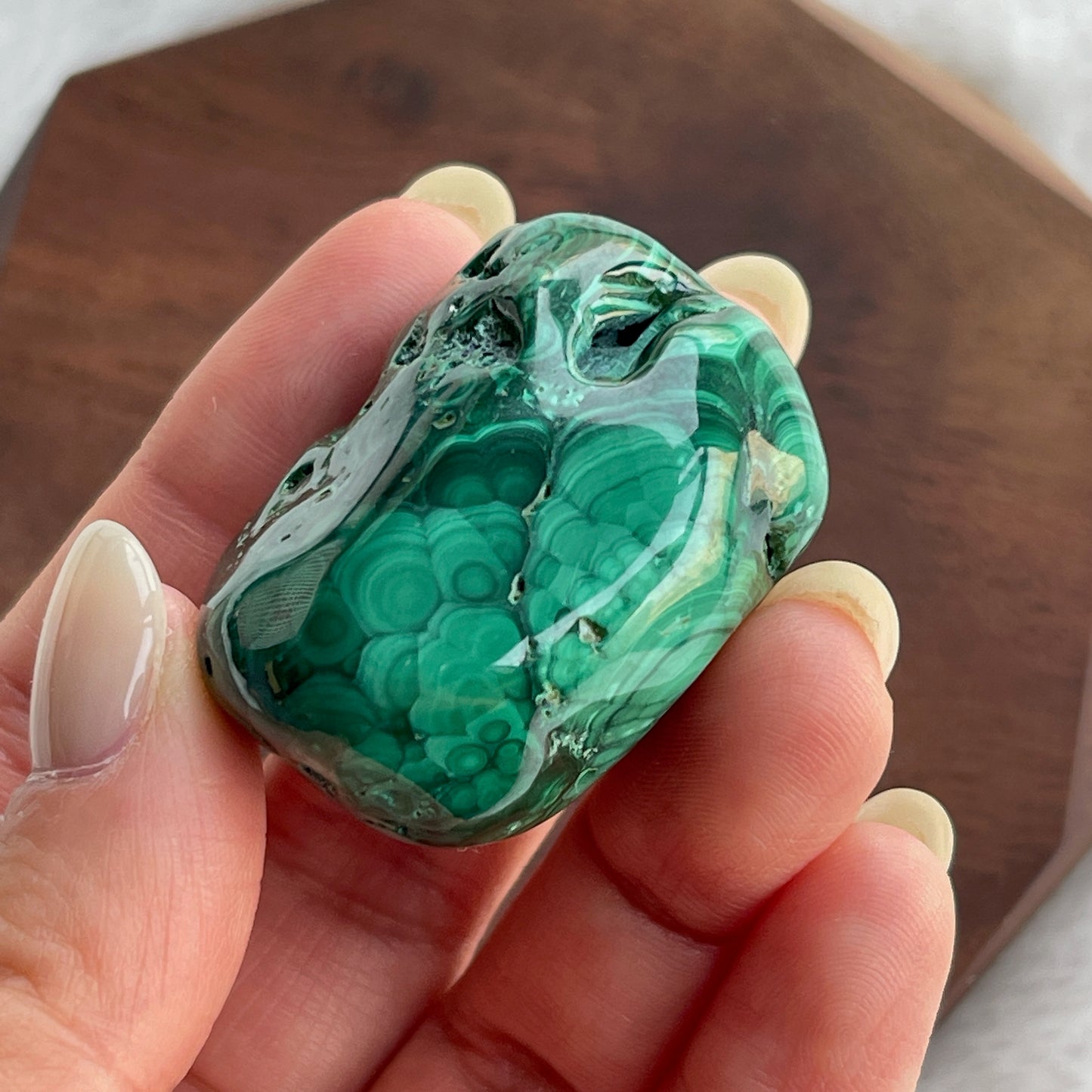 孔雀石 tumbled stone