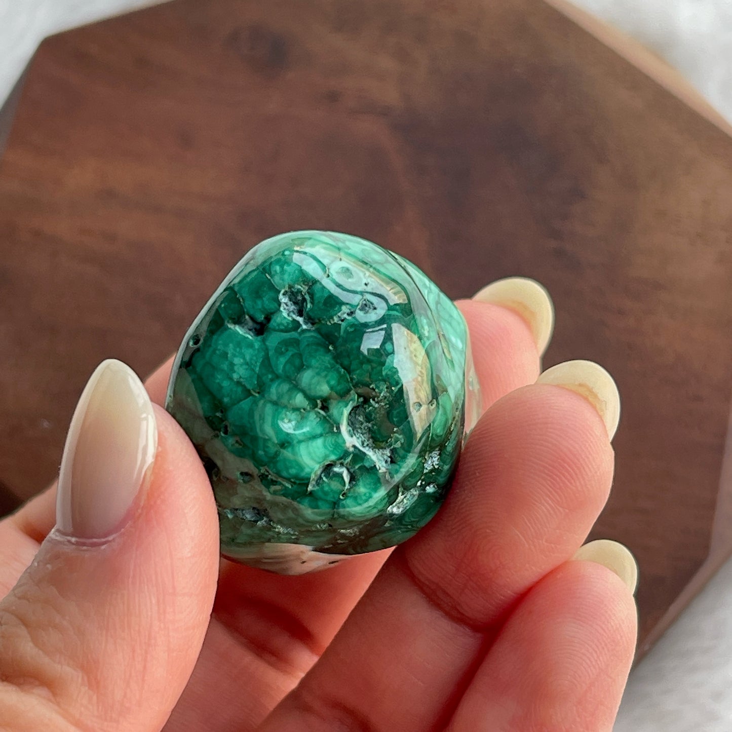 孔雀石 tumbled stone