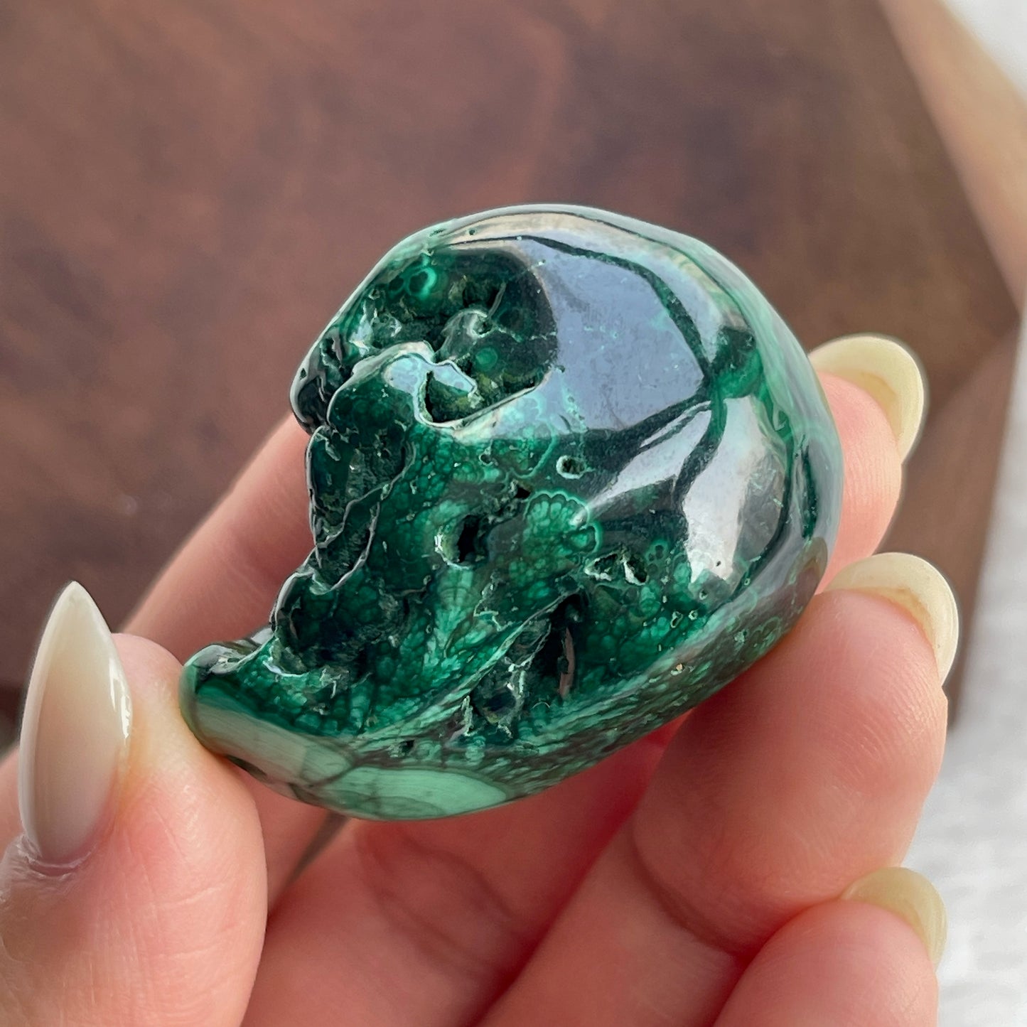 孔雀石 tumbled stone