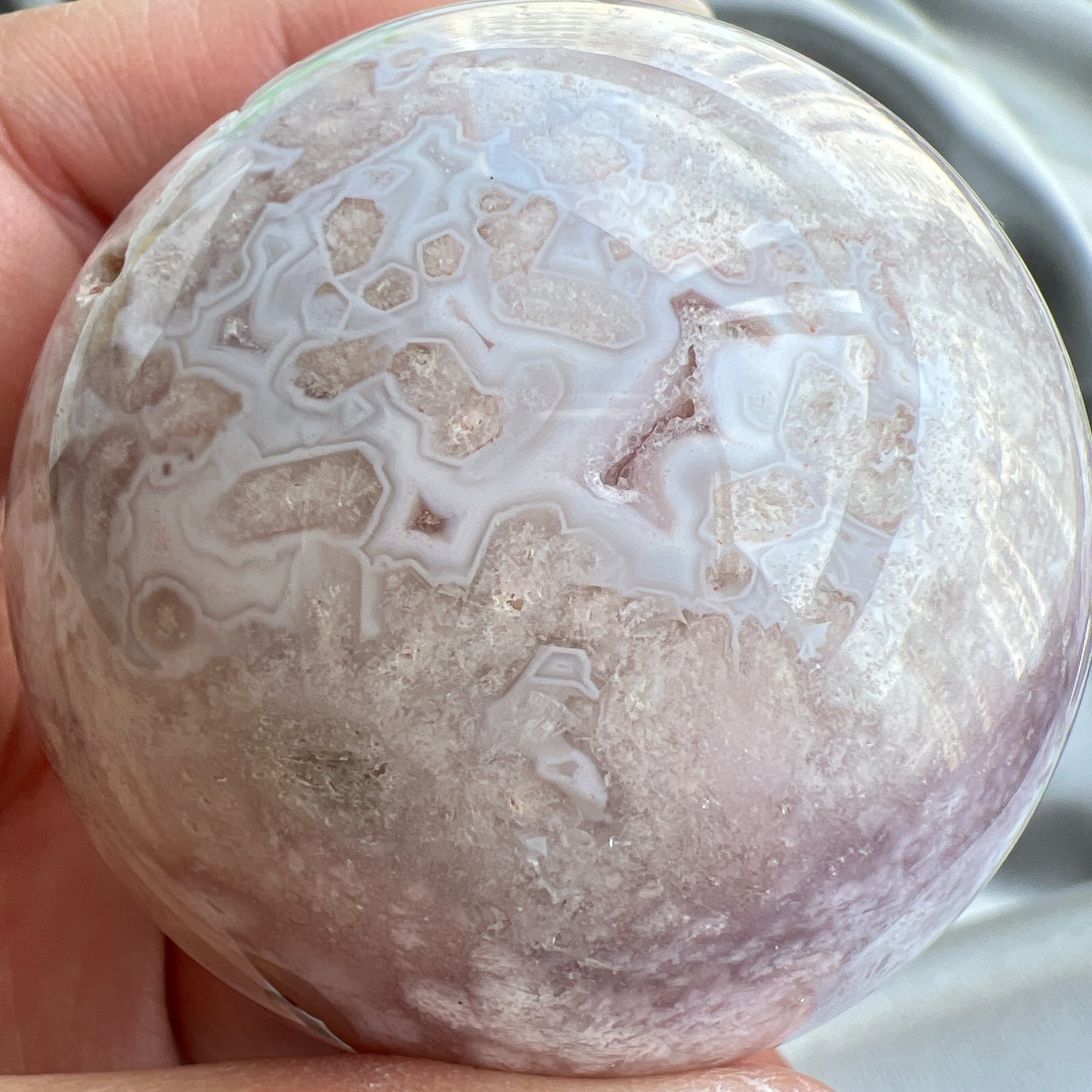 紫晶櫻花瑪瑙開口笑球