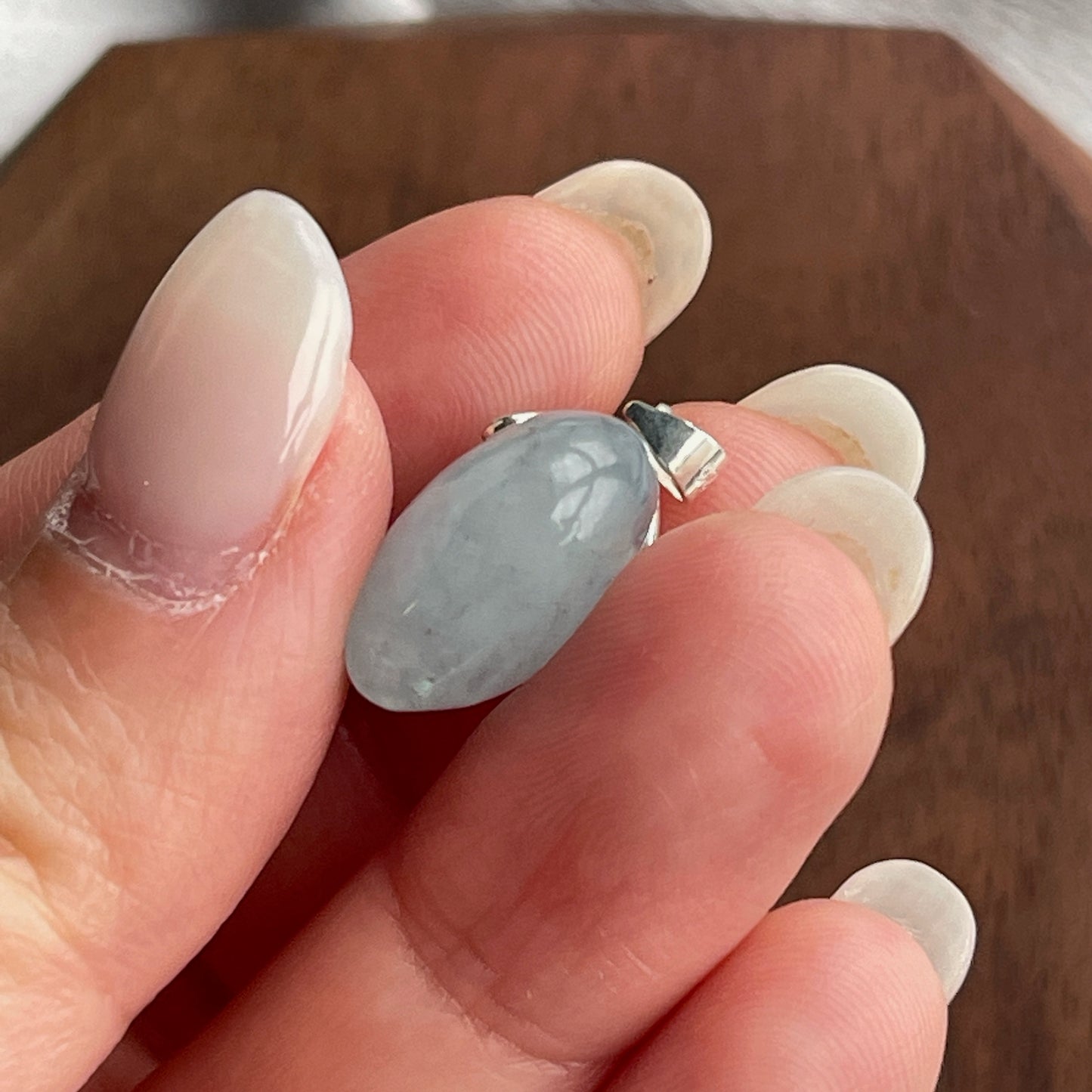 海藍寶s925銀吊墜 - 3