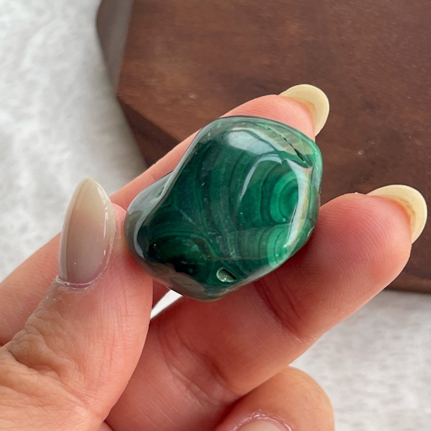孔雀石 tumbled stone