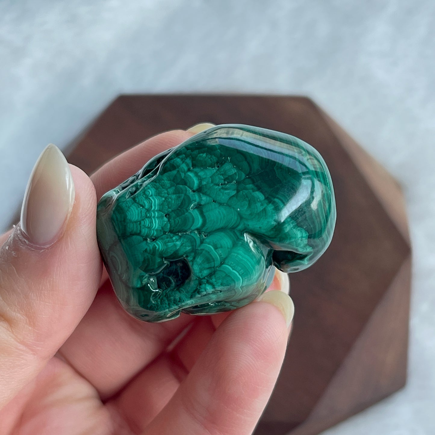 孔雀石 tumbled stone