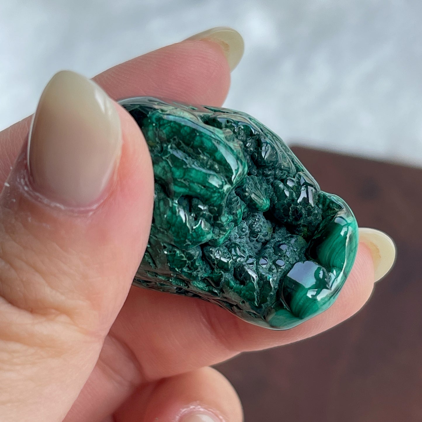 孔雀石 tumbled stone