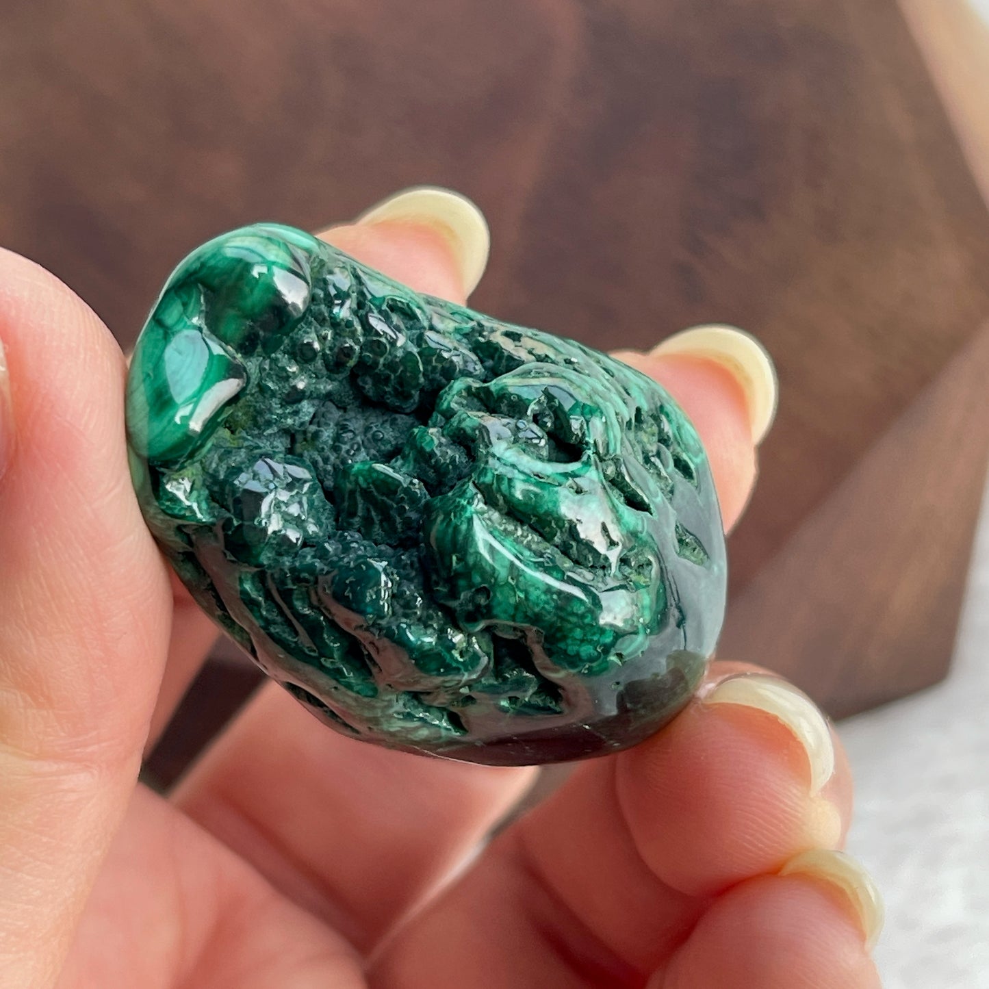 孔雀石 tumbled stone