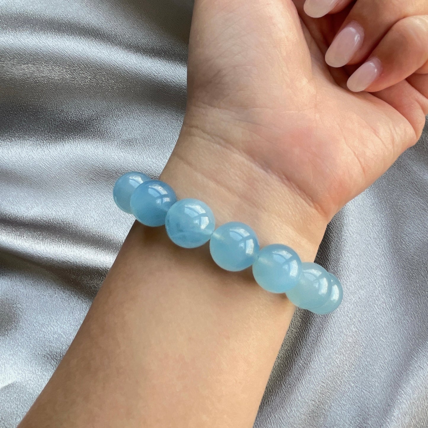 漸變海藍寶手串