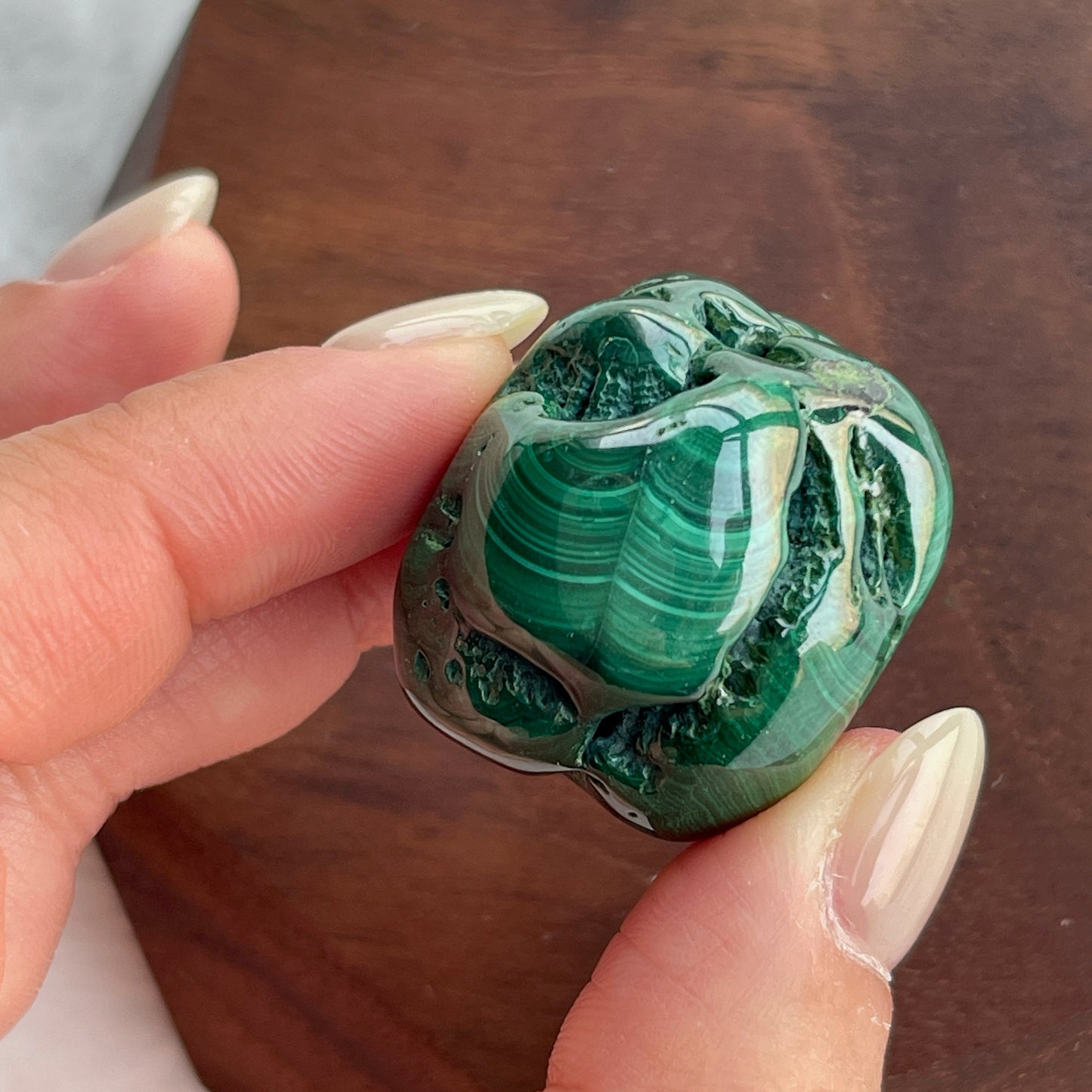 孔雀石 tumbled stone