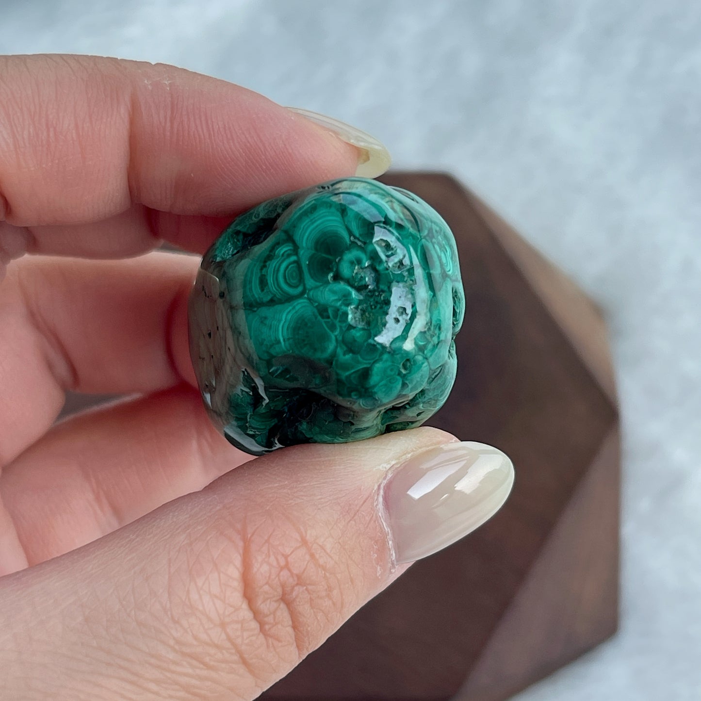 孔雀石 tumbled stone