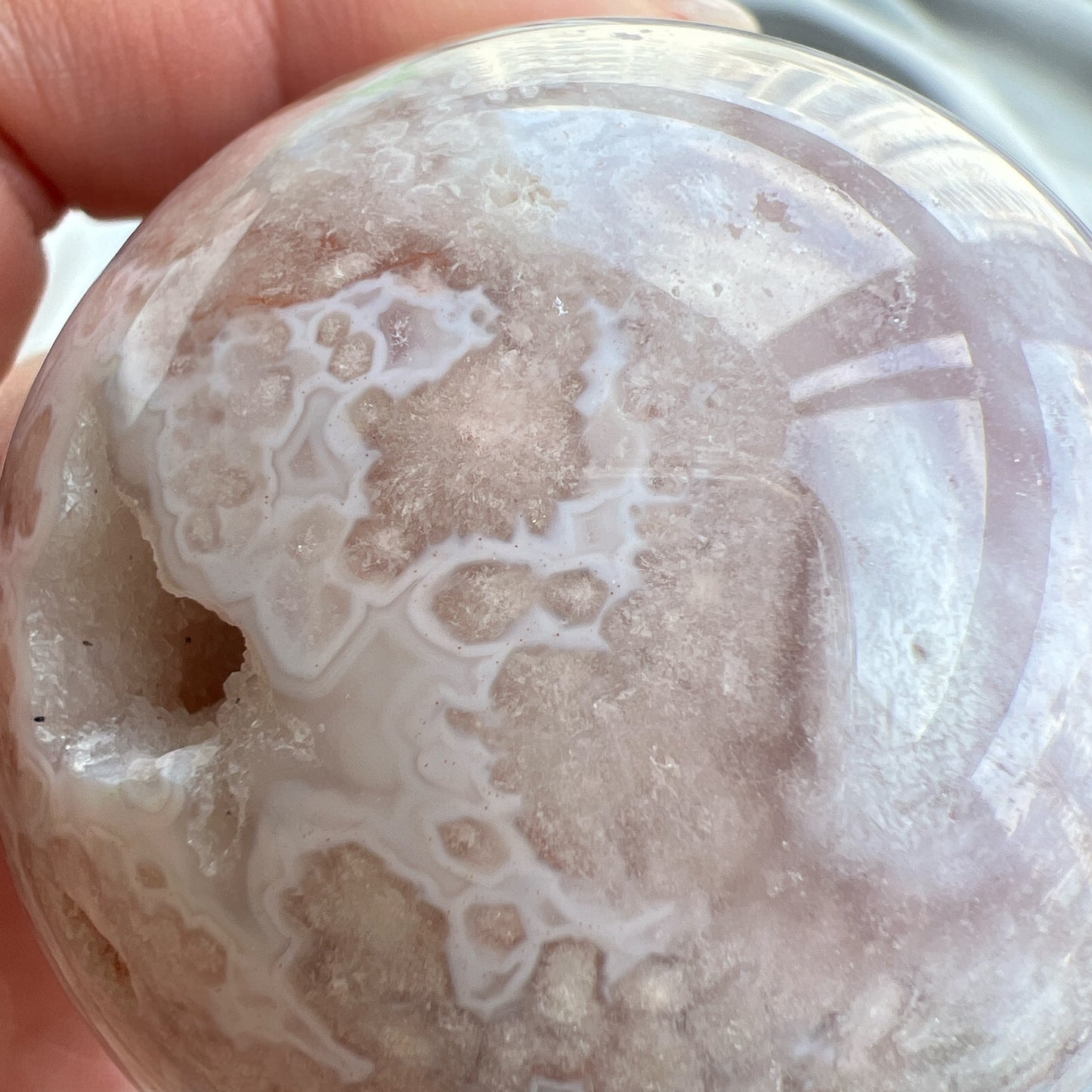 紫晶櫻花瑪瑙開口笑球