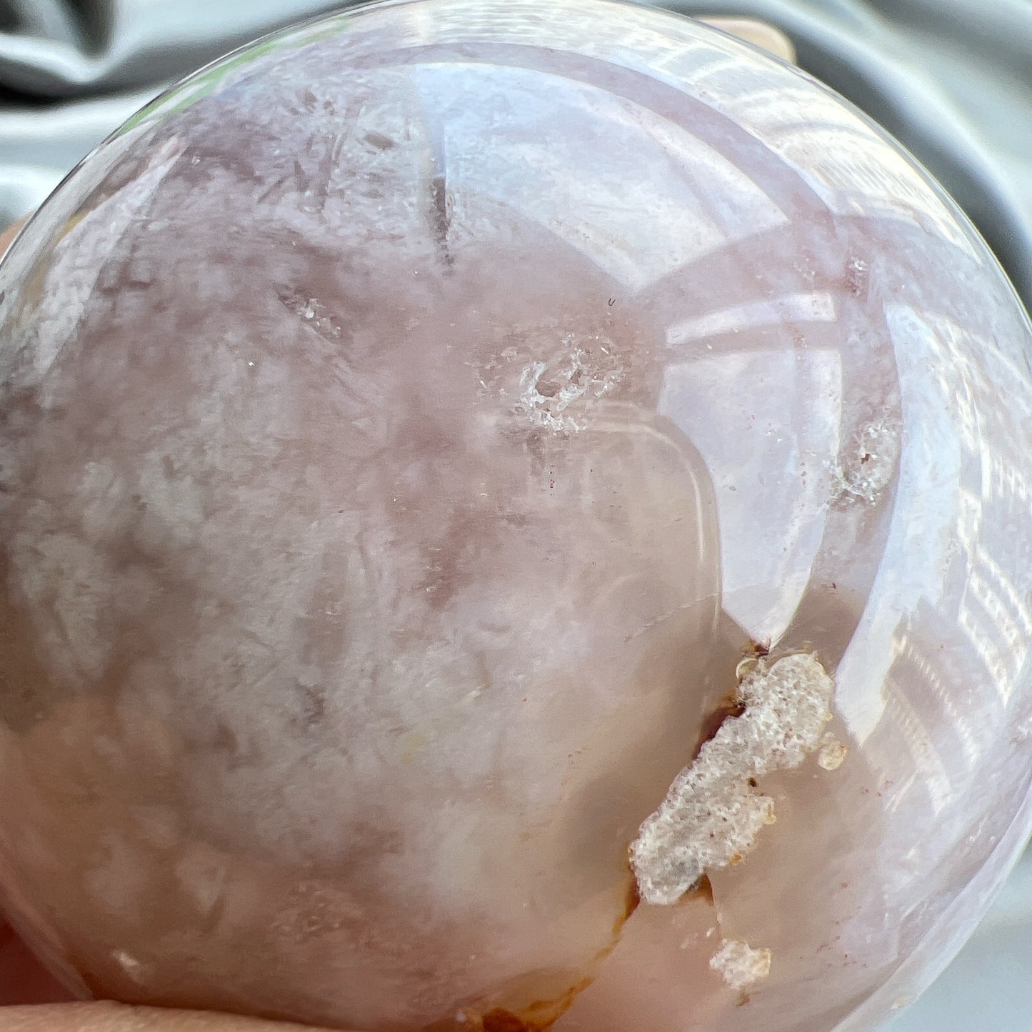 紫晶櫻花瑪瑙開口笑球