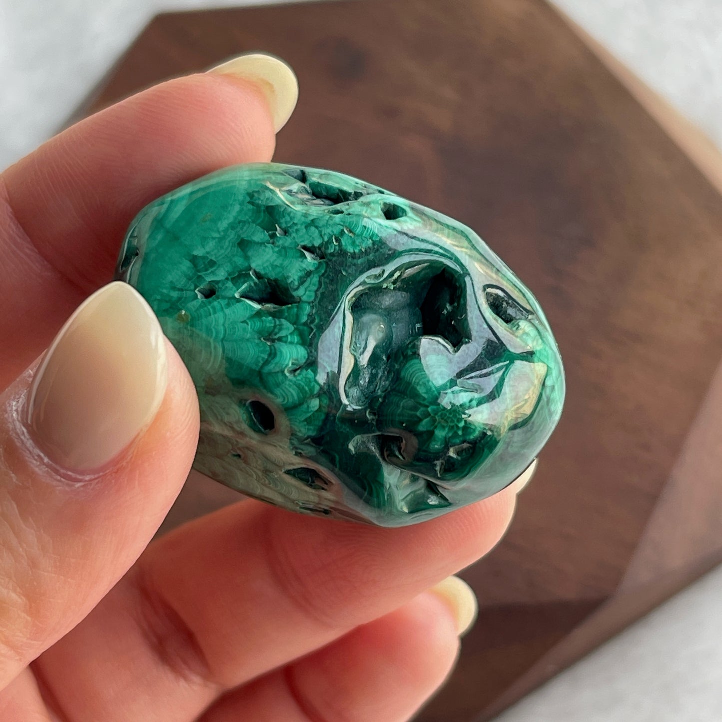 孔雀石 tumbled stone