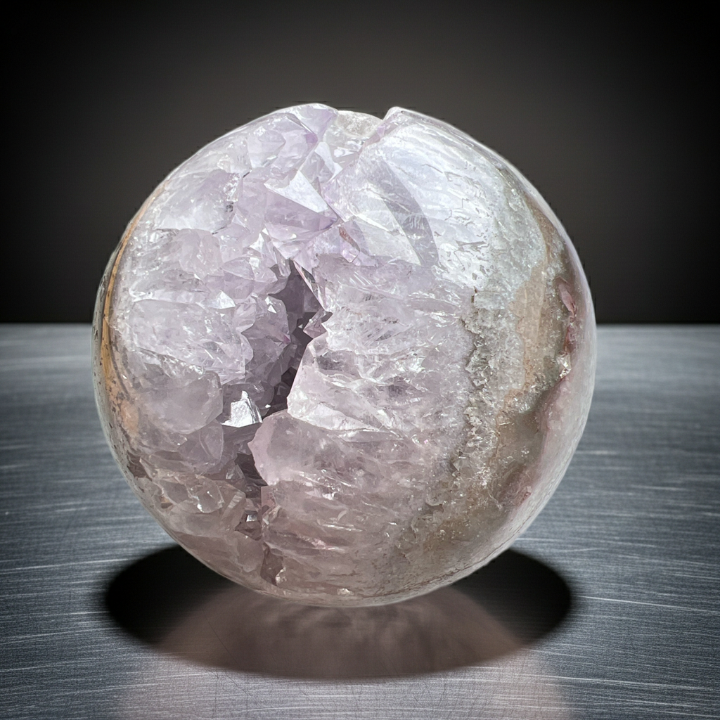 66mm Brazil Amethyst Sphere 巴西紫晶開口笑球