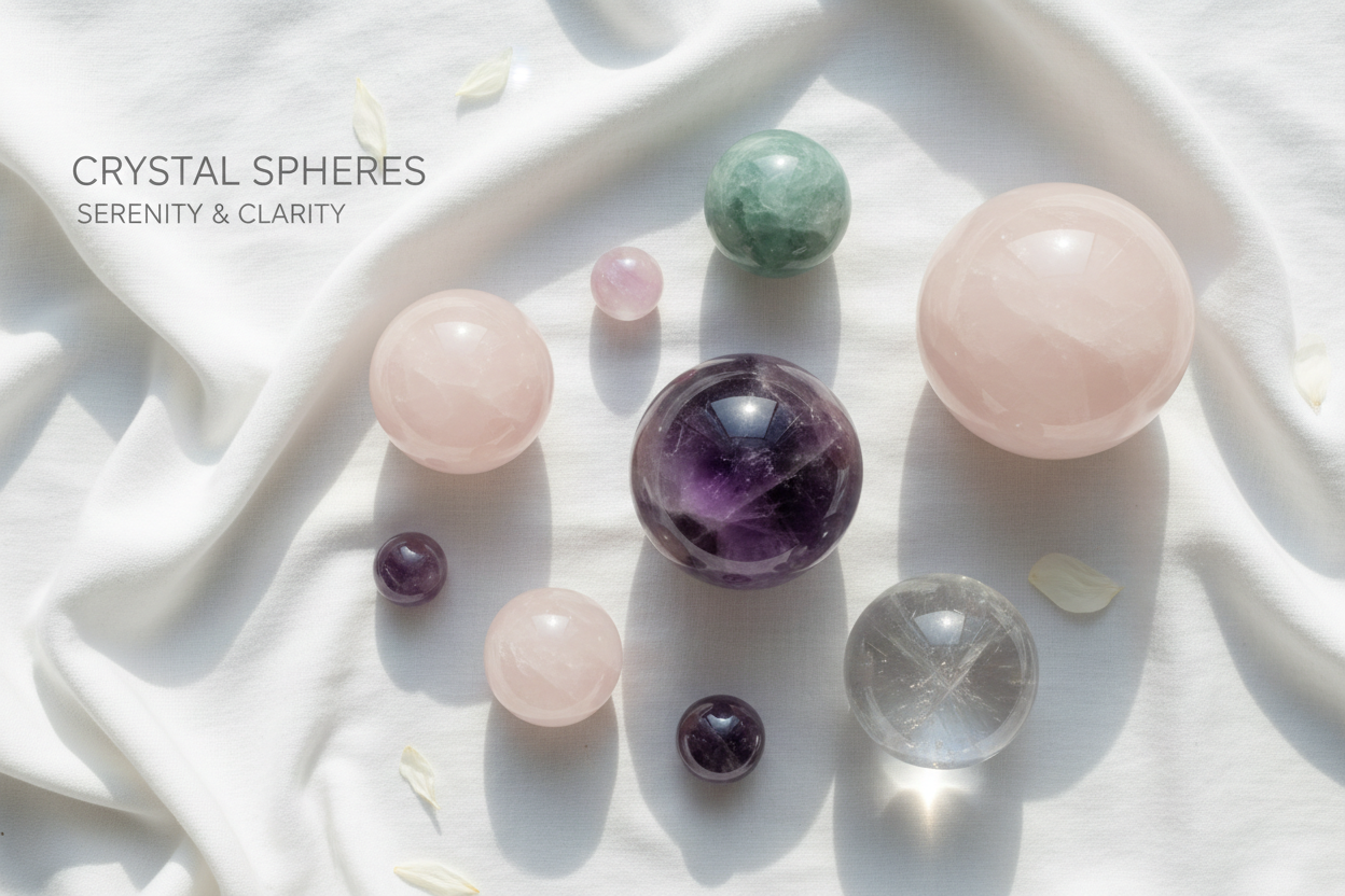 Crystal Spheres Zen Flat Lay