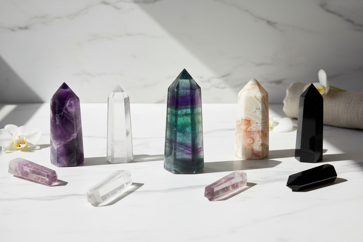 Crystal Towers White Marble