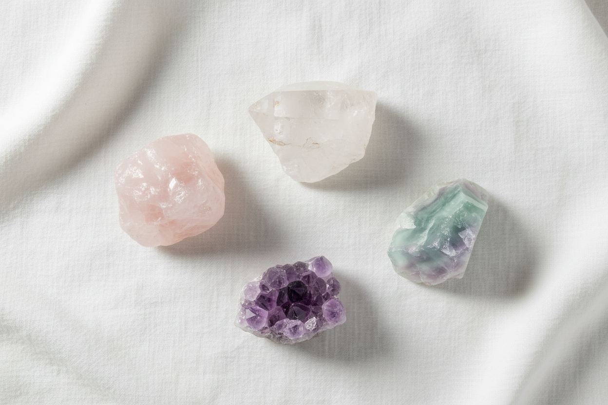 Freeform Crystals Zen Flat Lay