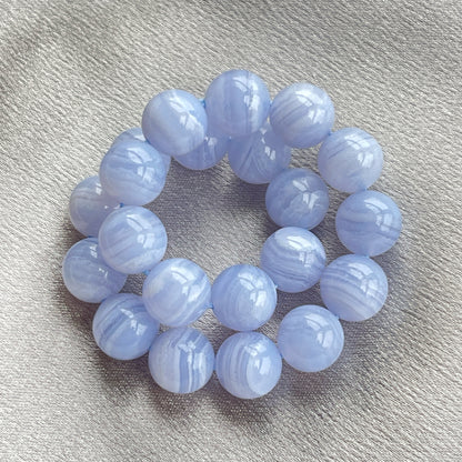 藍紋瑪瑙手串  -有助頭腦清晰，增強表達能力  -保持心靈穩定，平靜  -減少焦慮的負面情緒  -促進改善人際關係
