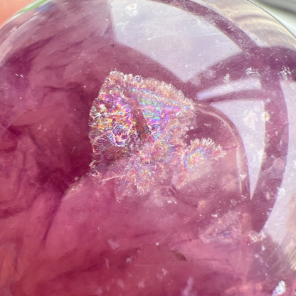 紫螢石共生雲母球