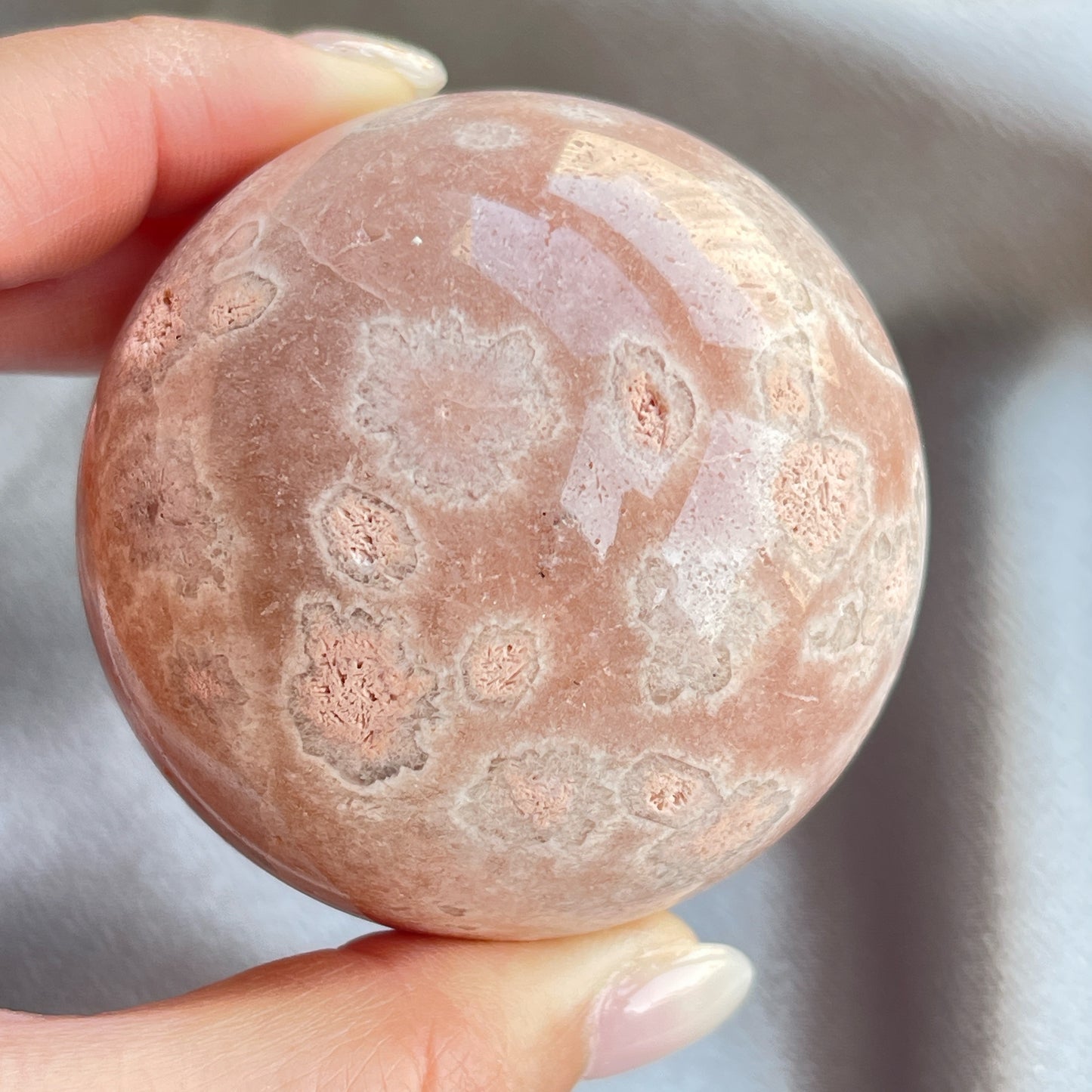 Flower Agate Sphere 櫻花瑪瑙球