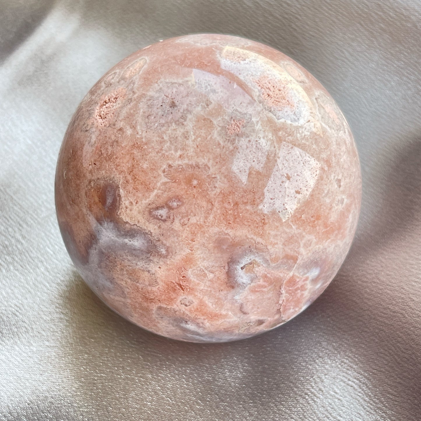 Flower Agate Sphere 櫻花瑪瑙球